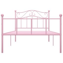 Berkfield Home Bed Frame Pink Metal 90x200 cm - thumbnail 3