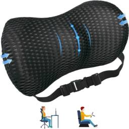 NESTLUNE Memory Foam Seat Cushion Back Lumbar in Black - Size: 120 cm x 135 cm - thumbnail 1