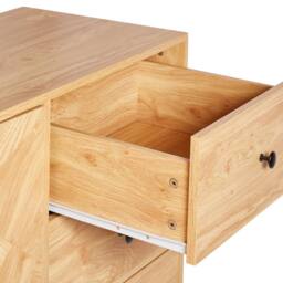 Wyld and Coco Sideboard - Light Wood with Black Metal Base in Brown - thumbnail 7