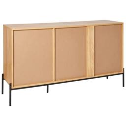 Wyld and Coco Sideboard - Light Wood with Black Metal Base in Brown - thumbnail 6