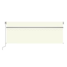 Berkfield Home Manual Retractable Awning with Blind 4x3m Cream in Beige - thumbnail 3