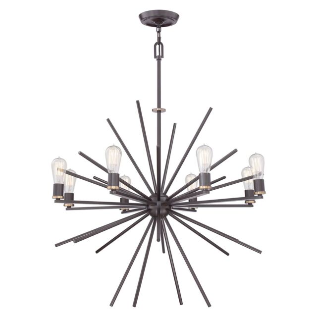 Loops 8 Bulb Chandelier Hanging Pendant LIght Western Bronze LED E27 60W Bulb