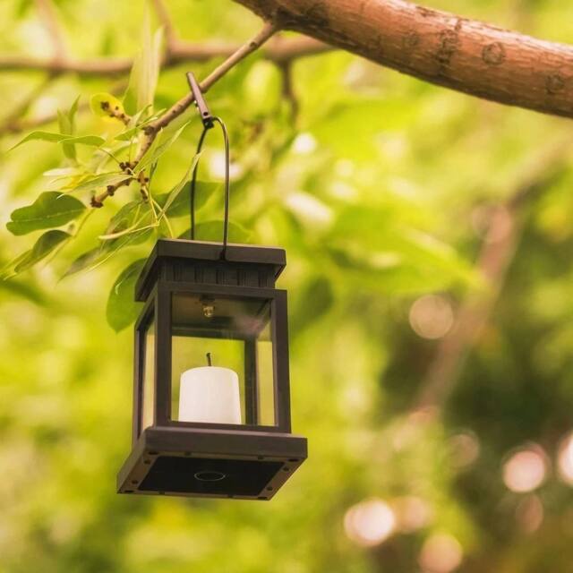 Havendro 1Pcs Solar LED Lantern Lights Waterproof Lawn Garden UK in Black - image 1
