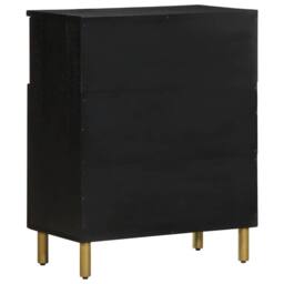 Berkfield Home Sideboard Black 60x33x75 cm Engineered Wood - Size: 60 x 33 x 75 cm - thumbnail 5