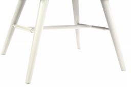 Orsina Black Leather Effect Dining Chair With White Legs - thumbnail 4