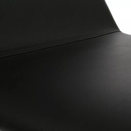 Orsina Black Leather Effect Dining Chair With White Legs - thumbnail 5