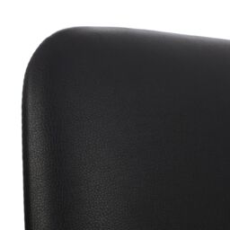 Orsina Black Leather Effect Dining Chair With White Legs - thumbnail 6