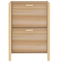 Berkfield Home Shoe Cabinet 57.5x33x80 cm Engineered Wood in Brown - thumbnail 6