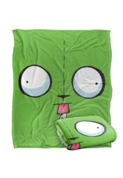 Nickelodeon Invader Zim Gir Face Silky Touch Super Soft Throw Blanket 152 X 127 cm in White - thumbnail 2