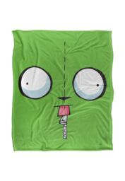 Nickelodeon Invader Zim Gir Face Silky Touch Super Soft Throw Blanket 152 X 127 cm in White