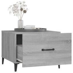 Berkfield Home Decorative Coffee Tables with Metal Legs 2 pcs Grey Sonoma 50x50x40 cm - Size: 50 x 50 x 40 cm - thumbnail 5