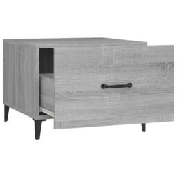 Berkfield Home Decorative Coffee Tables with Metal Legs 2 pcs Grey Sonoma 50x50x40 cm - Size: 50 x 50 x 40 cm - thumbnail 9