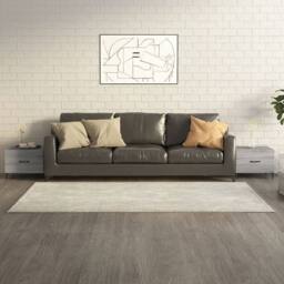 Berkfield Home Decorative Coffee Tables with Metal Legs 2 pcs Grey Sonoma 50x50x40 cm - Size: 50 x 50 x 40 cm - thumbnail 2