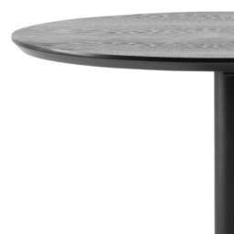 Wyld Haus Aars Tall Round Bar Table Black Marble Effect Top Trumpet Steel Base - thumbnail 3