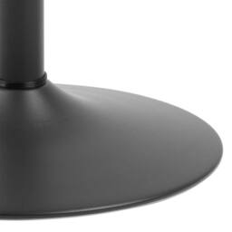 Wyld Haus Aars Tall Round Bar Table Black Marble Effect Top Trumpet Steel Base - thumbnail 4