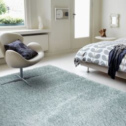 The Rug Shop UK Blue Luxurious Modern Easy to clean Machine Made Plain Area Rug - Size: 200 cm x 290 cm - thumbnail 1