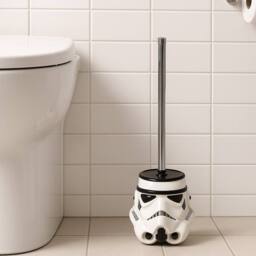 Menkind Star Wars Stormtrooper Quirky Bathroom Toilet Brush in White - thumbnail 2