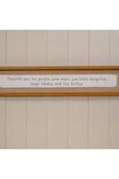 KDMD Stylish Rectangle Wooden Sign for Living Spaces in Brown - thumbnail 2