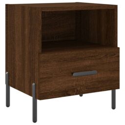Berkfield Home Bedside Cabinets 2 pcs Brown Oak 40x35x47.5 cm Engineered Wood - thumbnail 6