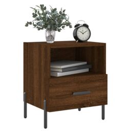 Berkfield Home Bedside Cabinets 2 pcs Brown Oak 40x35x47.5 cm Engineered Wood - thumbnail 4