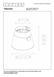 Lucide 'TRIGONO' Dimmable Stylish Tiltable Indoor Ceiling Spotlight 1xGU10 in White - thumbnail 3