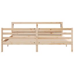 Berkfield Home Bed Frame with Headboard without Mattress 200x200 cm in Brown - thumbnail 4