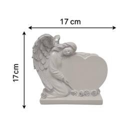 David Fischhoff Graveside Memorial Angel Heart Ornament Plaque -Sister in Cream - thumbnail 2