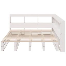 Berkfield Home Bookcase Bed without Mattress White 150x200cm Solid Wood Pine - Size: 150x200 cm - thumbnail 5