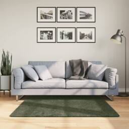 Berkfield Home Rug HUARTE Short Pile Soft & Washable Forest Green 120x120 cm - Size: Medium - thumbnail 2