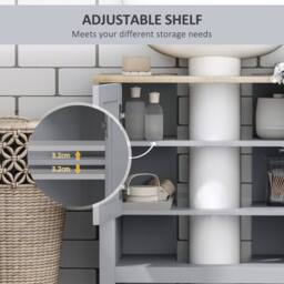 Wyld Haus Rola Grey Under Sink Vanity Cabinet with Adjustable Internal Shelf - thumbnail 6