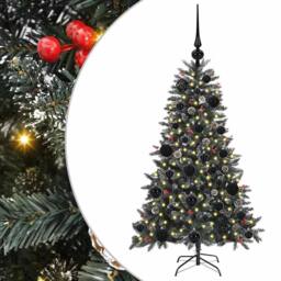 Berkfield Home Artificial Christmas Tree with 150 LEDs Green 68 x 68 x 120 cm - thumbnail 2