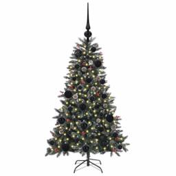Berkfield Home Artificial Christmas Tree with 150 LEDs Green 68 x 68 x 120 cm - thumbnail 3