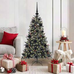 Berkfield Home Artificial Christmas Tree with 150 LEDs Green 68 x 68 x 120 cm - thumbnail 1