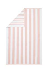 Bianca 'Reversible Stripe' Cotton Jacquard Bath Sheet in Pale Pink - thumbnail 5