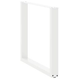 Berkfield Home Coffee Table Legs U-Shaped 3 pcs White 80x(72-73) cm Steel - thumbnail 4