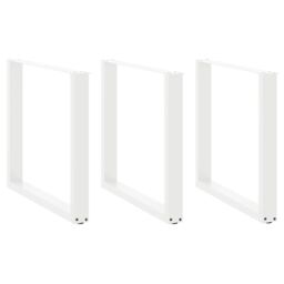 Berkfield Home Coffee Table Legs U-Shaped 3 pcs White 80x(72-73) cm Steel - thumbnail 1