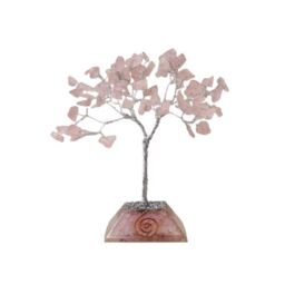 KDMD Gemstone Tree with Organite Base - 80 Stone - Rose Quartz in Pink - thumbnail 4