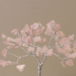 KDMD Gemstone Tree with Organite Base - 80 Stone - Rose Quartz in Pink - thumbnail 2