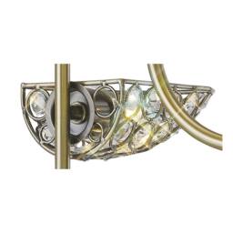 Netlighting Ashton Semi Flush Ceiling 4 Light Antique Brass Crystal in Bronze - thumbnail 6