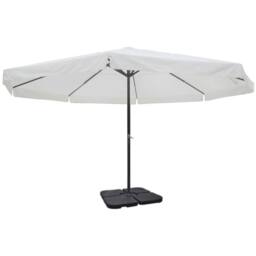 Berkfield Home Aluminium Umbrella with Portable Base White - thumbnail 2
