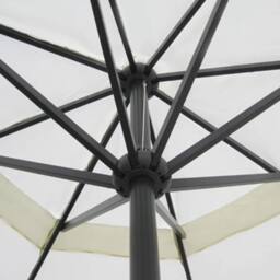 Berkfield Home Aluminium Umbrella with Portable Base White - thumbnail 4