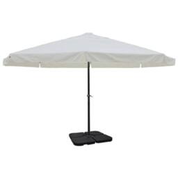 Berkfield Home Aluminium Umbrella with Portable Base White - thumbnail 1