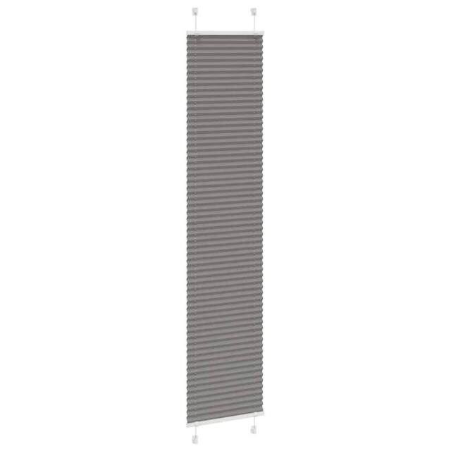 Berkfield Home Pleated Blind Anthracite 50x200 cm Fabric Width 49.4 cm Polyester in Dark Grey - image 1