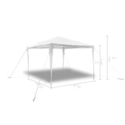 Berkfield Home 3 x 3m Pyramid-Roof Garden Gazebo Pavilion in White - thumbnail 6