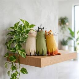 Quipulse Cute Resin Cat Shaped Decorative Vase Ornament in Green - thumbnail 4