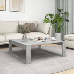 Berkfield Home Coffee Table Concrete Grey 100x100x35 cm Engineered Wood - Size: 100 x 100 x 35 cm - thumbnail 2