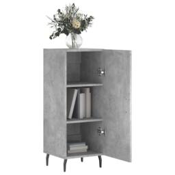 Berkfield Home Sideboard Concrete Grey 34.5x34x90 cm Engineered Wood - thumbnail 4