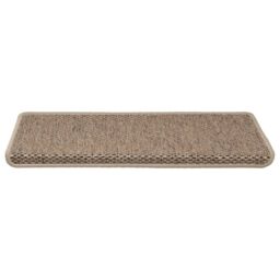 Berkfield Home Stair Mats Self-adhesive Sisal-Look 15 pcs 65x21x4 cm Sand in Beige - Size: Medium - thumbnail 4