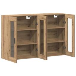 Berkfield Home Wall Mounted Cabinets 2 pcs Artisan Oak 69.5x34x90 cm Engineered Wood in Brown - thumbnail 5