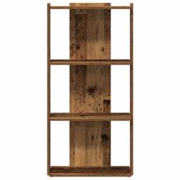 Berkfield Home Beautiful Bookcase 3-Tier Old Wood 60x30x120 cm Engineered Wood in Brown - Size: 60 x 30 x 120 cm - thumbnail 4